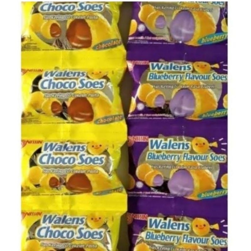 

Nissin Walen choco, blueberry soes Renteng