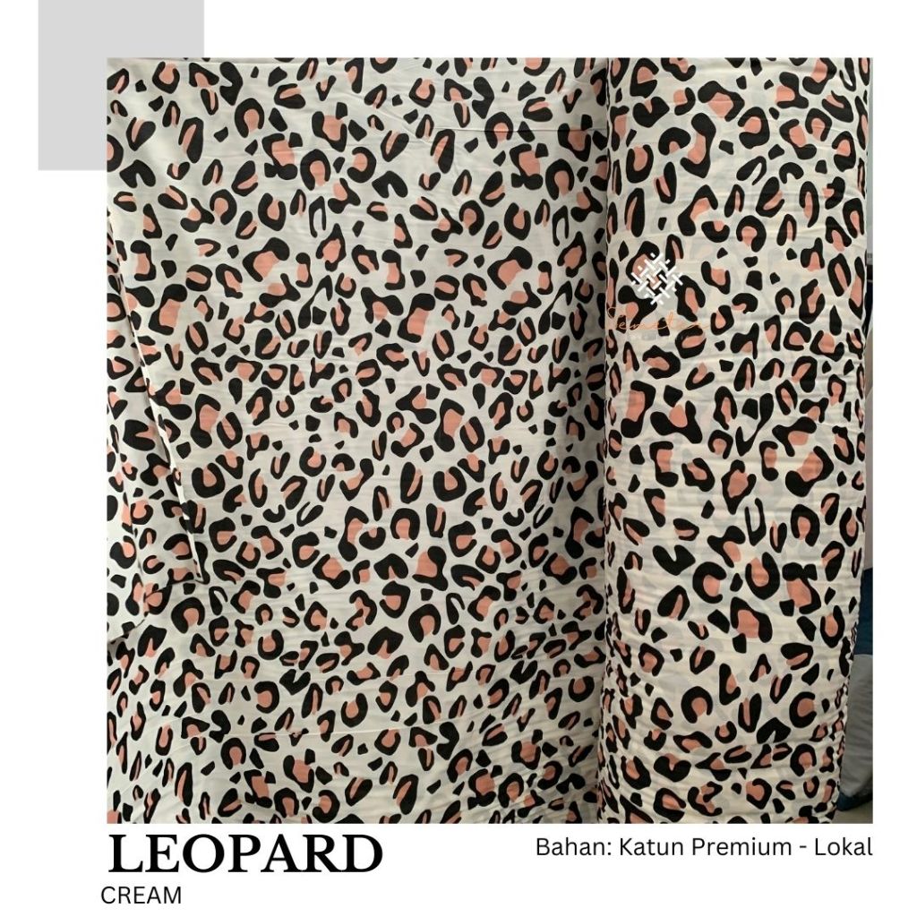 Kain Meteran Motif Leopard Putih