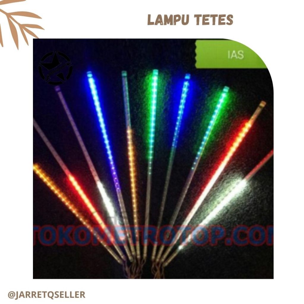 🆕 Lampu LED tetes || Lampu Led Strip 34 Cm || Lampu Meteor Lampu Air Jatuh Lampu Pohon Led Tetes || 