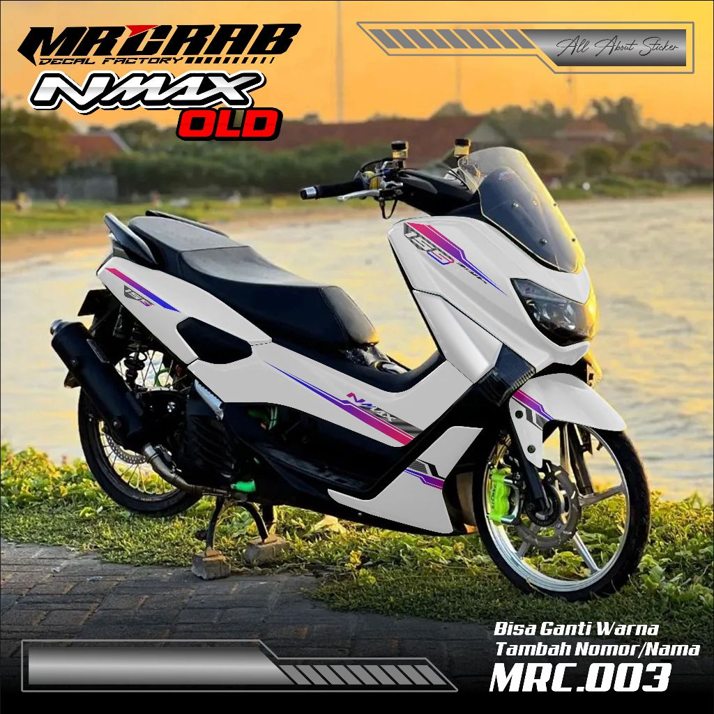 DECAL YAMAHA NMAX OLD - STICKER DECAL YAMAHA NMAX OLD MOTIF SIMPLE GRAFIK MRC.003 NMX