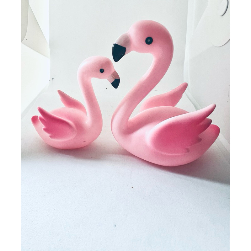 Topper Flamingo / mainan Flamingo / Boneka Flamingo  / hiasan kue Flamingo / topper kue bebek duck