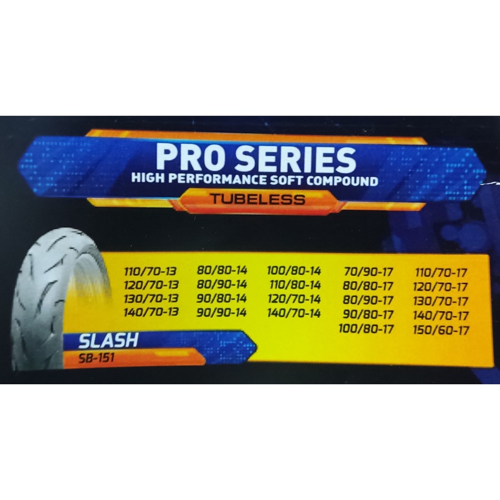 Soft Compound BAN Slash SB 151 Swallow RING 13 RING 14 RING 17 110/70-13 120/70-13 130/70-13 140/70-