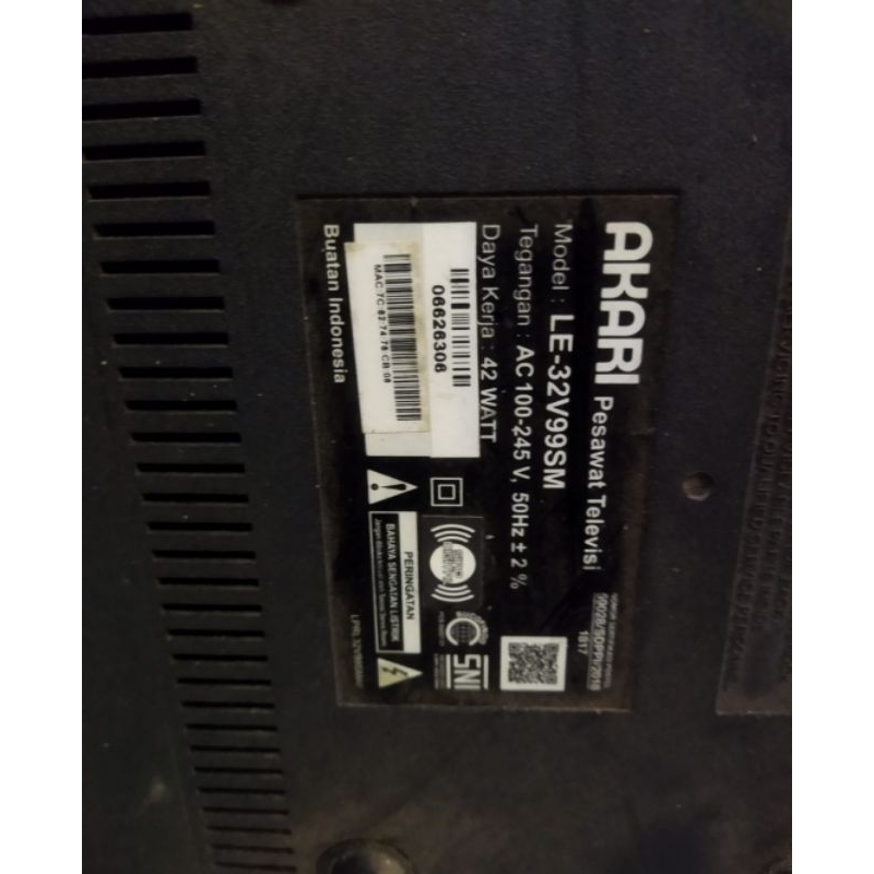 sparpate onderdil TV LED Akari LE 32V99SM mainboard MB menboard mobo motherboard modul mb tipi LED A