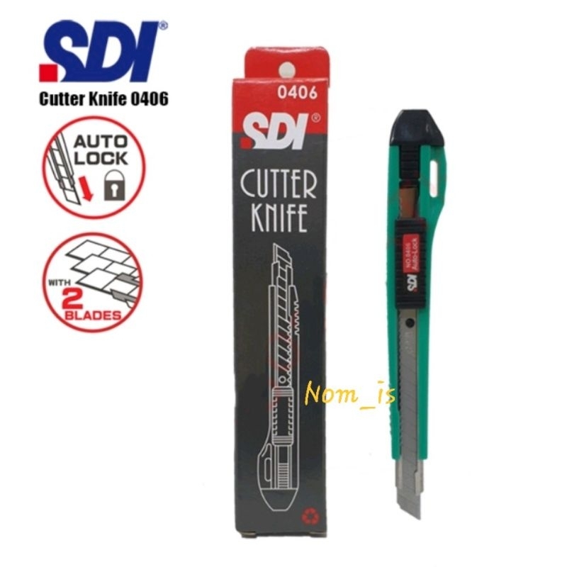 

Cutter Knife SDI 0406 Auto Lock Free 2 Blades