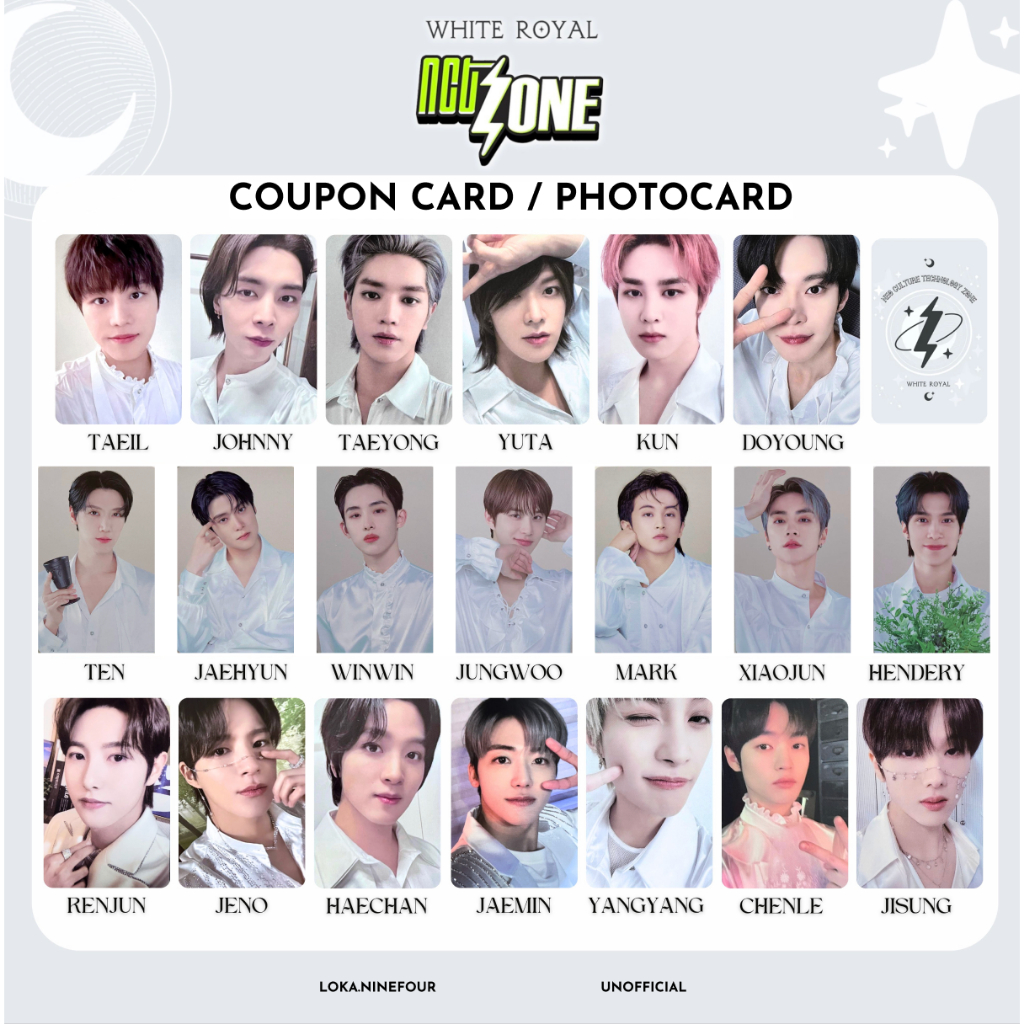[MINIMAL 10 PCS]  PC Photocard Potocard Premium NCT ZONE Coupon Card White Royal 2 SISI UNOFFICIAL R