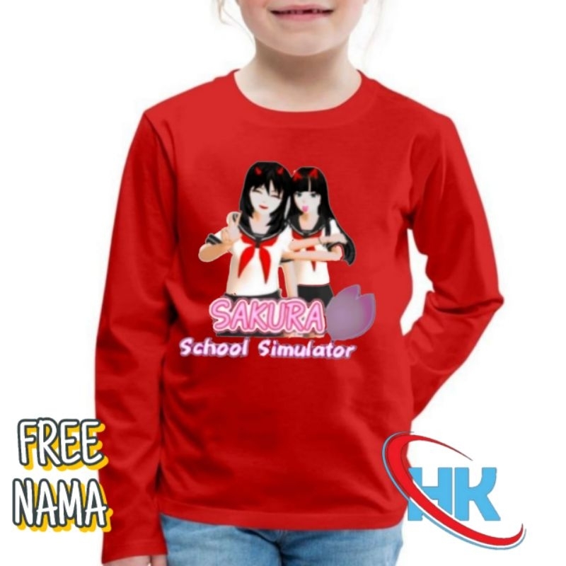 Baju kaos anak lengan panjang SAKURA SIMULATOR
