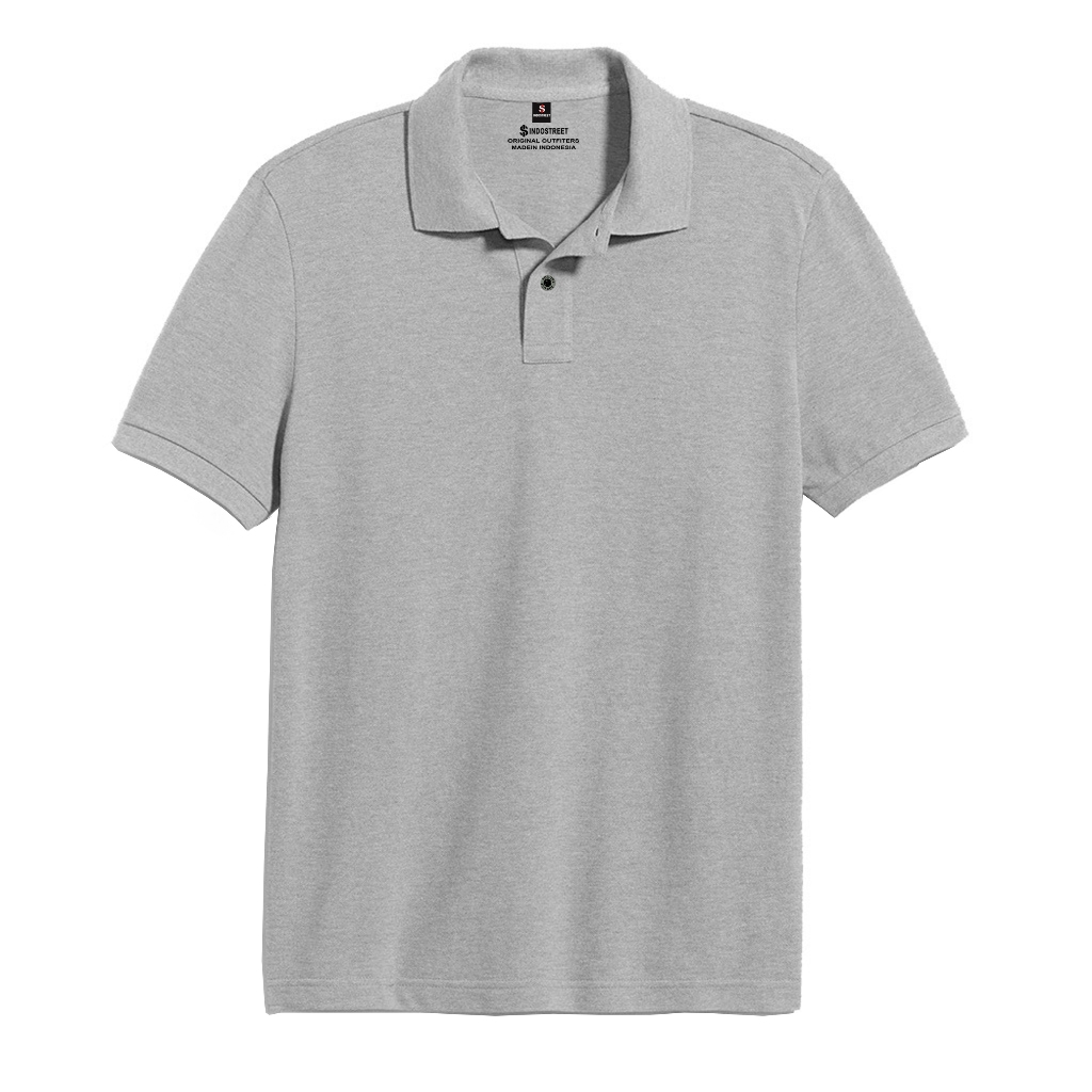 Indostreet - Kaos Polo Shirt Lengan Pendek Polos Kerah New Idst M Xxl Unisex