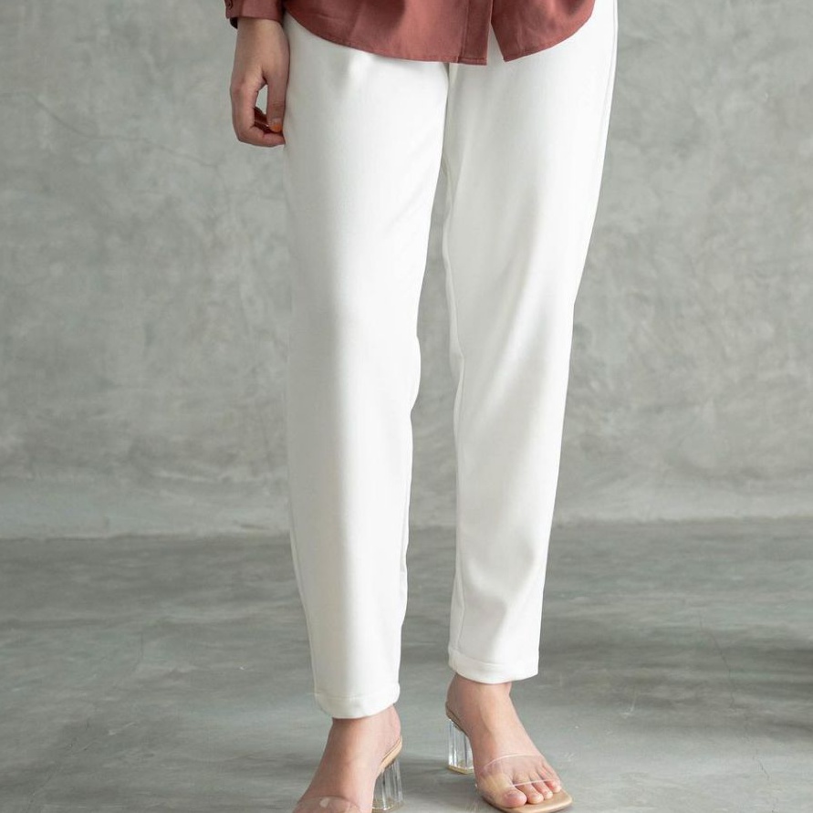 FIXUP  Celana Panjang Wanita Celana Scuba Pants Celana Pensil Murah Celana Putih Baggy Pants