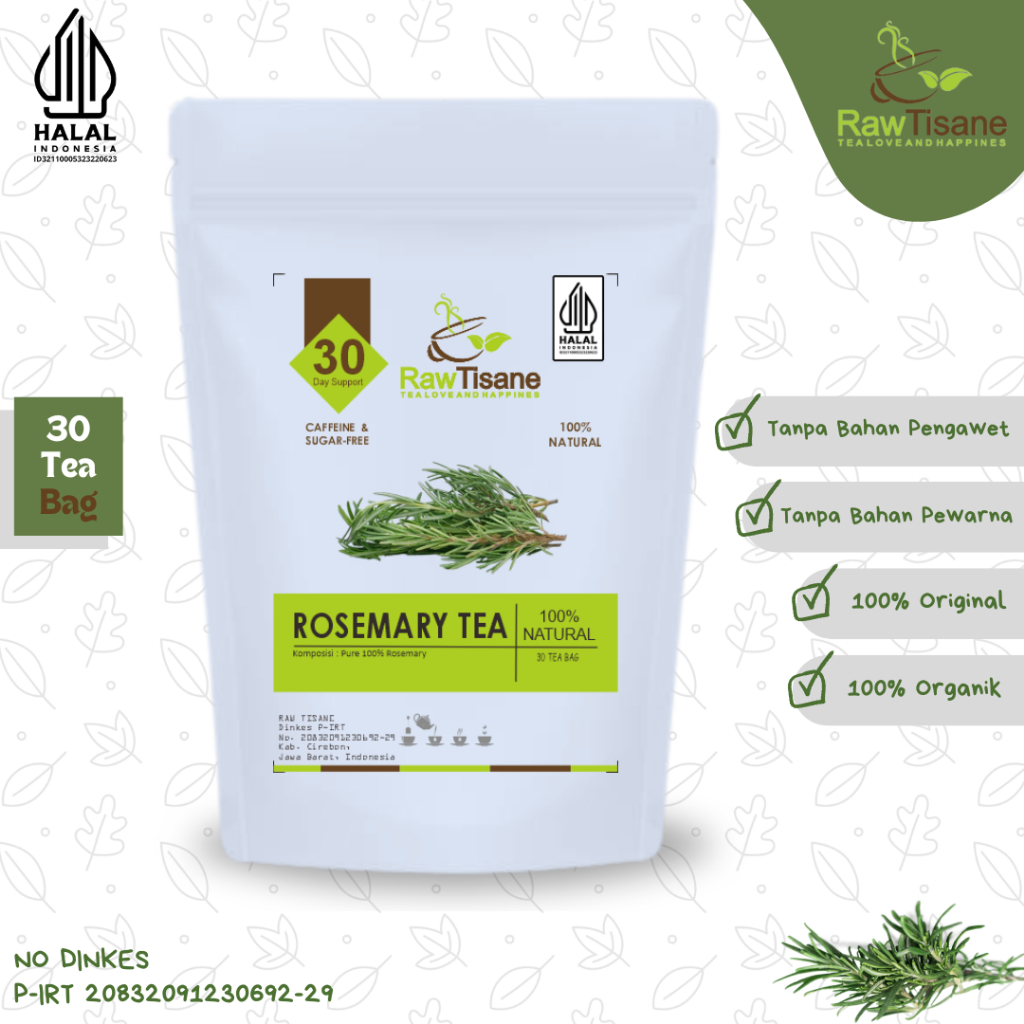 

RAW TISANE Rosemary Tea : Teh Celup Rosemary Isi 30 Tea Bag