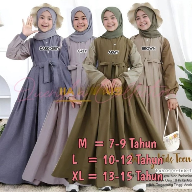 ART K67P TERLARIS Gamis Anak Remaja Tanggung Viral Umur 79 Tahun 11215 Tahun  Outfit Remaja Kekinian