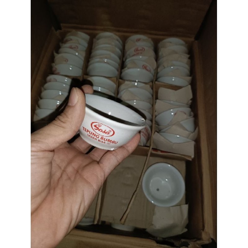 MANGKOK CUKO KERAMIK MOTIF SASA (12pc)