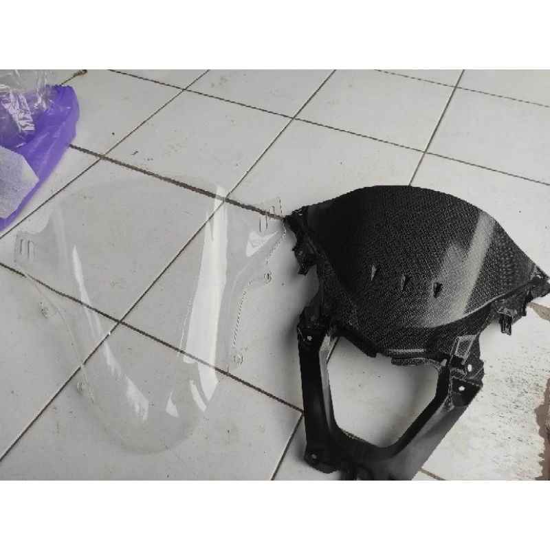 Panel visor carbon + visor thailand pcx 160