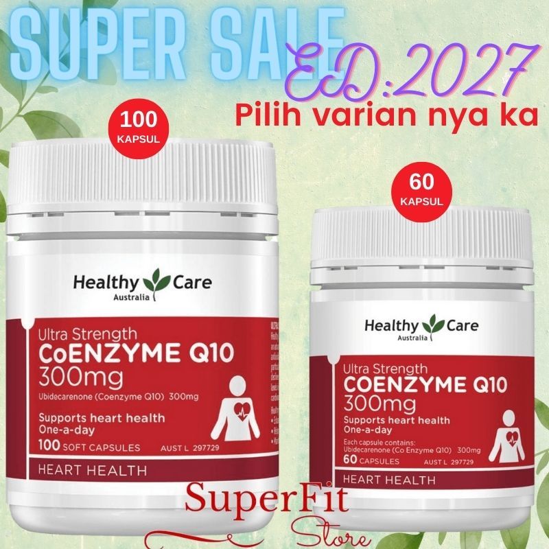 Healthy Care Coenzyme Q10 Coq10 300 mg 300mg isi 60 Kapsul Aussie