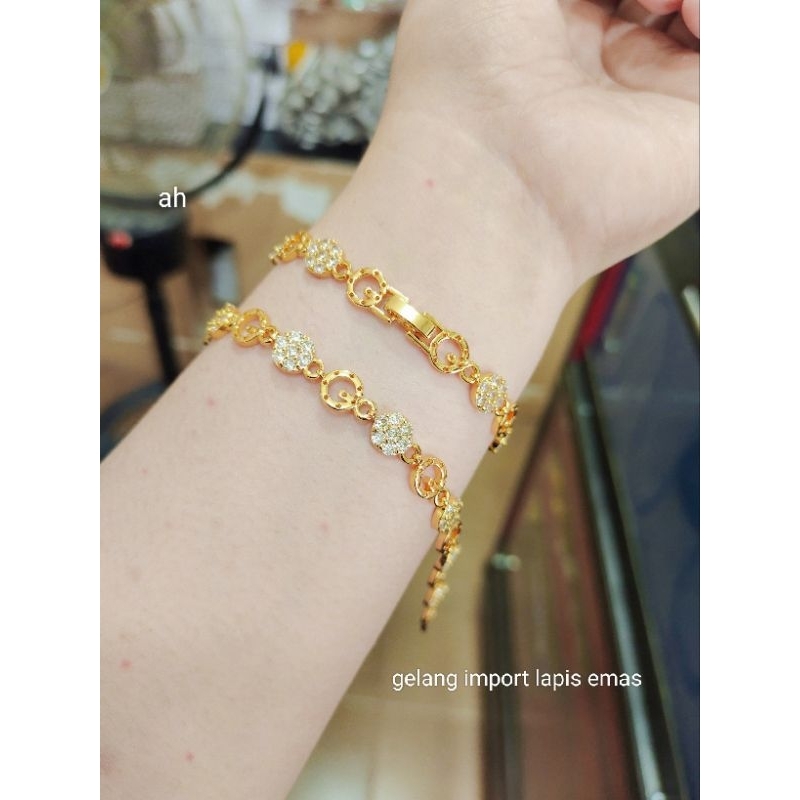 Gelang Rantai Berlian Model Emas