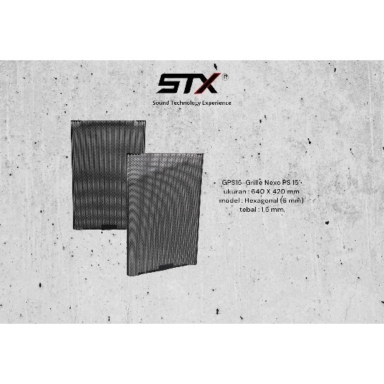 STX - GRILLE : Grille/Ram Speaker 1x15" Nexo PS15