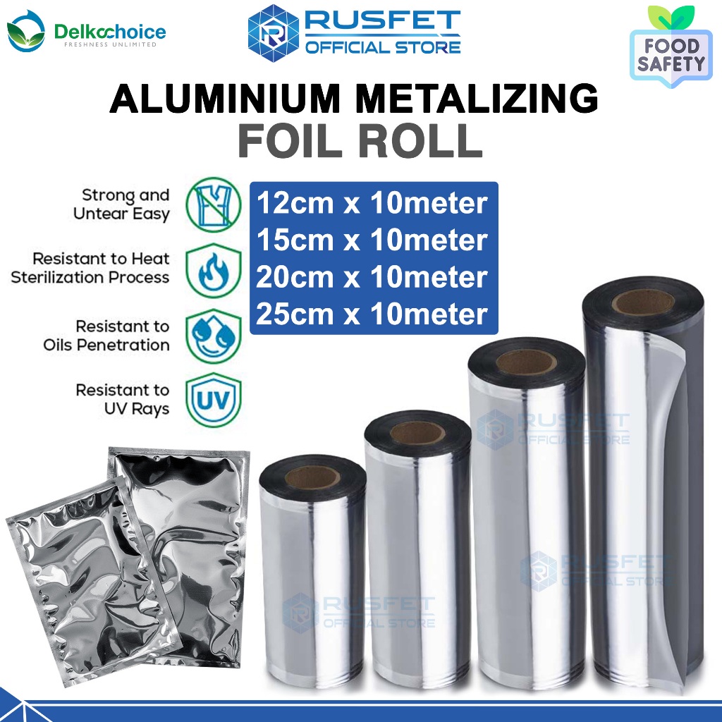 Sachet Aluminium Metalizing Foil Roll Kemasan Saset Food Grade Tahan Panas Premium Termurah DELKOCHO