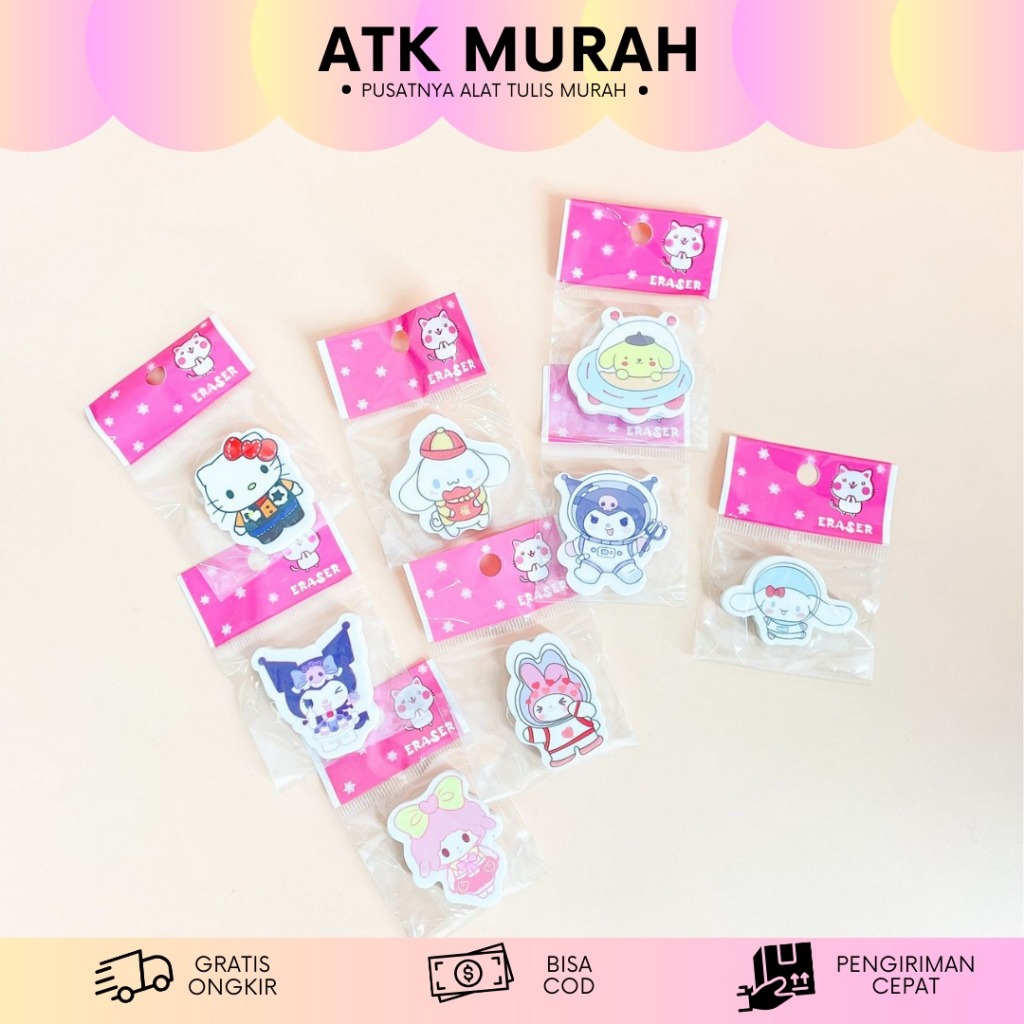 

GEPENG SANRIO PENGHAPUS ER-1243 ERASER HAPUSAN TERMURAH COD BAGUS LUCU IMUT KADO UNIK