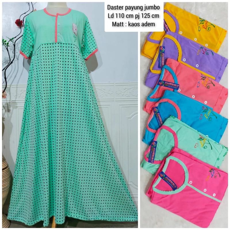 Daster Wanita babydoll lengan pendek bahan kaos