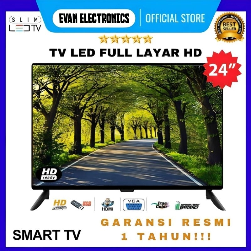 TV LED 24 inch FULL LAYAR .SMART TV/DIGITAL TV HDMI VGA USB2.0