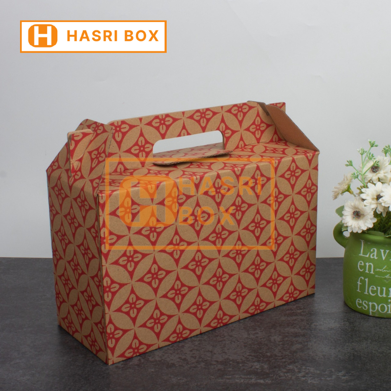 

(10 pcs) Kardus Box Jinjing Dus Botol Kale 250ml isi 10 Packaging Hampers Parsel Dus Ukuran 27x11x16cm Motif Batik