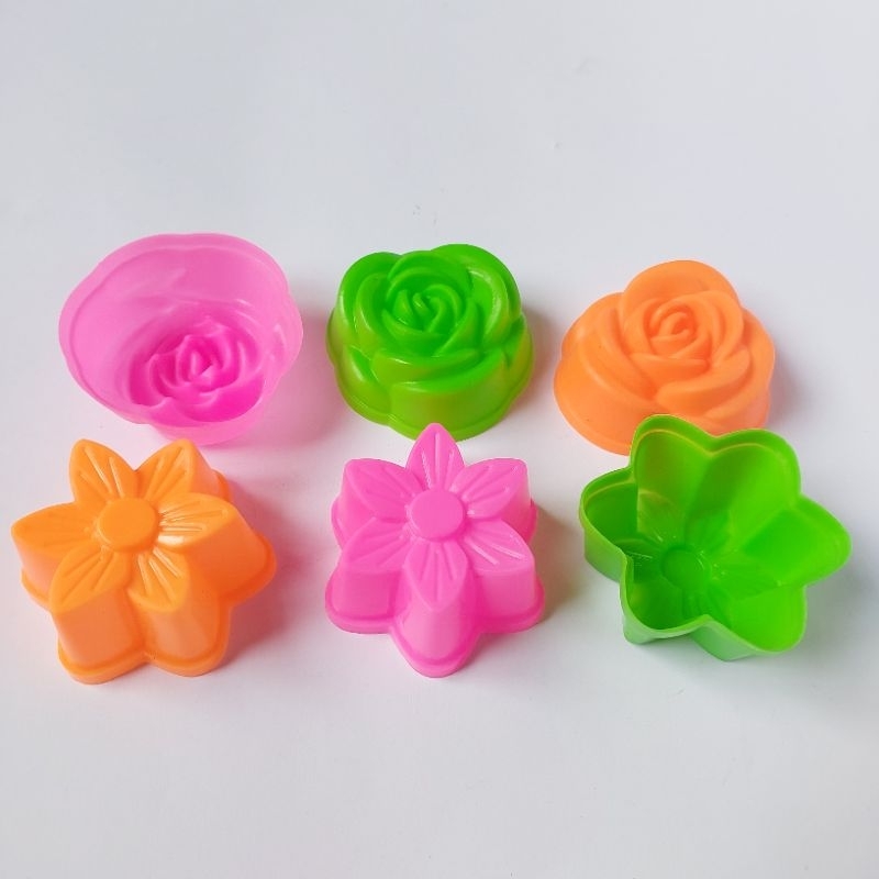 Cetakan Plastik Kue Kukus Puding Agar /Putu Ayu Talam Jelly /Bunga Sakura Mawar /Belimbing / Utensil