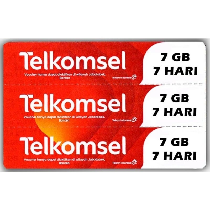 Voucher Telkomsel 7gb 7hari