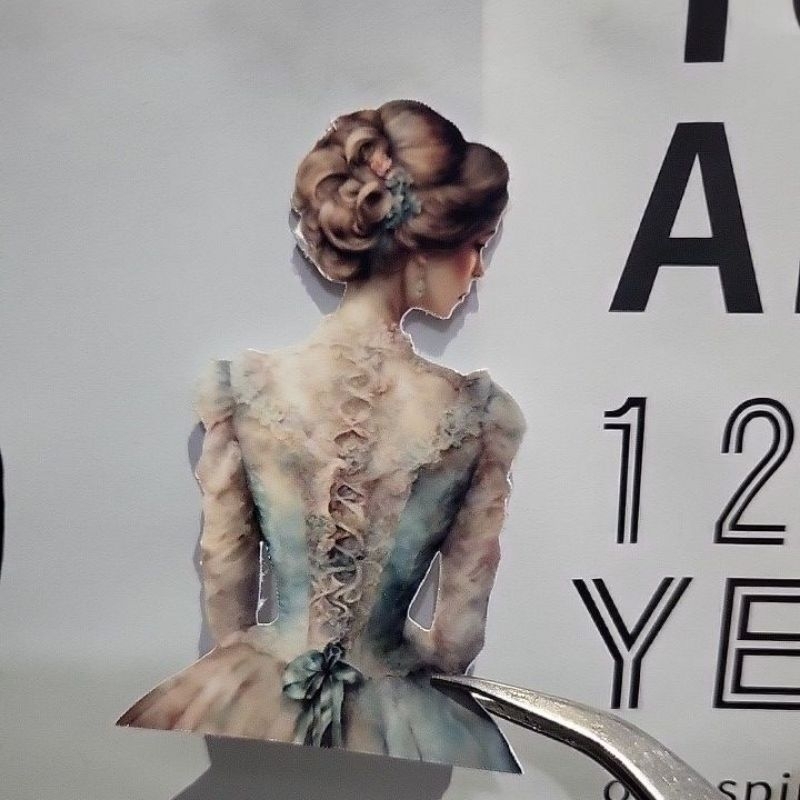 

Royal vintage victorian Lady's back stickers