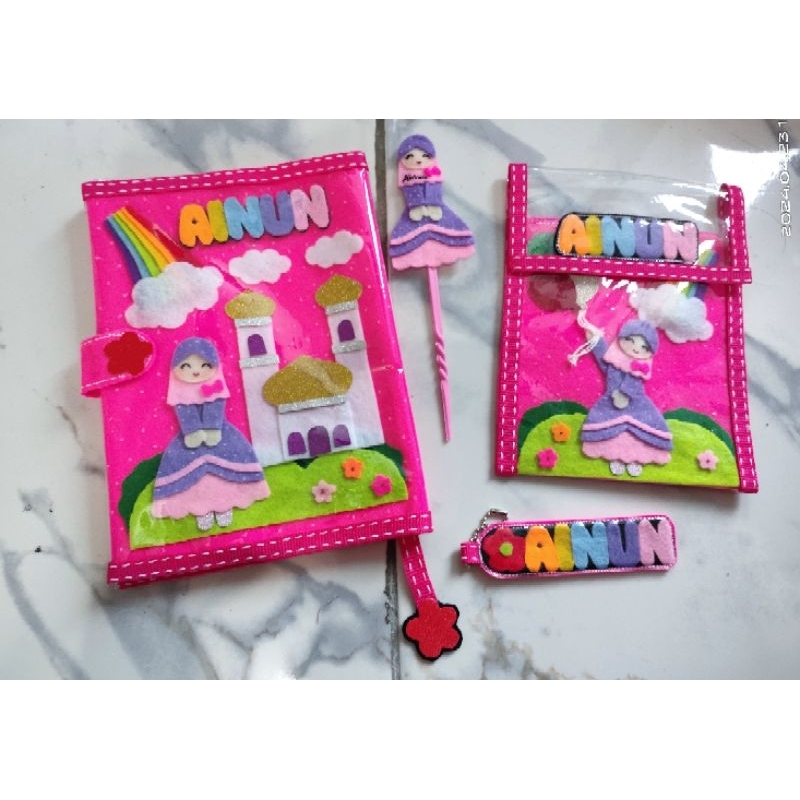 

Set Sampul Qiroati 17x25+buku tabungan custom nama