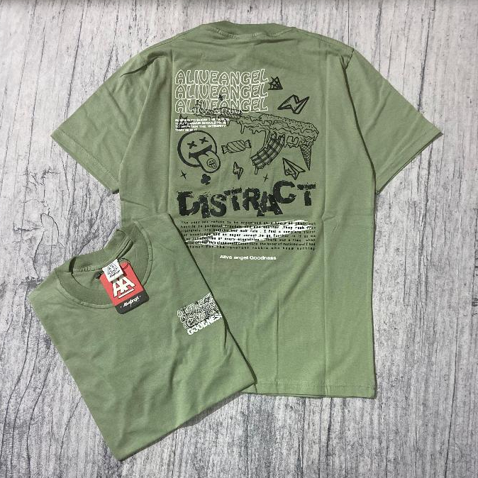 Kaos Surfing Original Graphic Streetwear Series T-shirt Baju Distro Pria Unisex Sage Green Full tag 