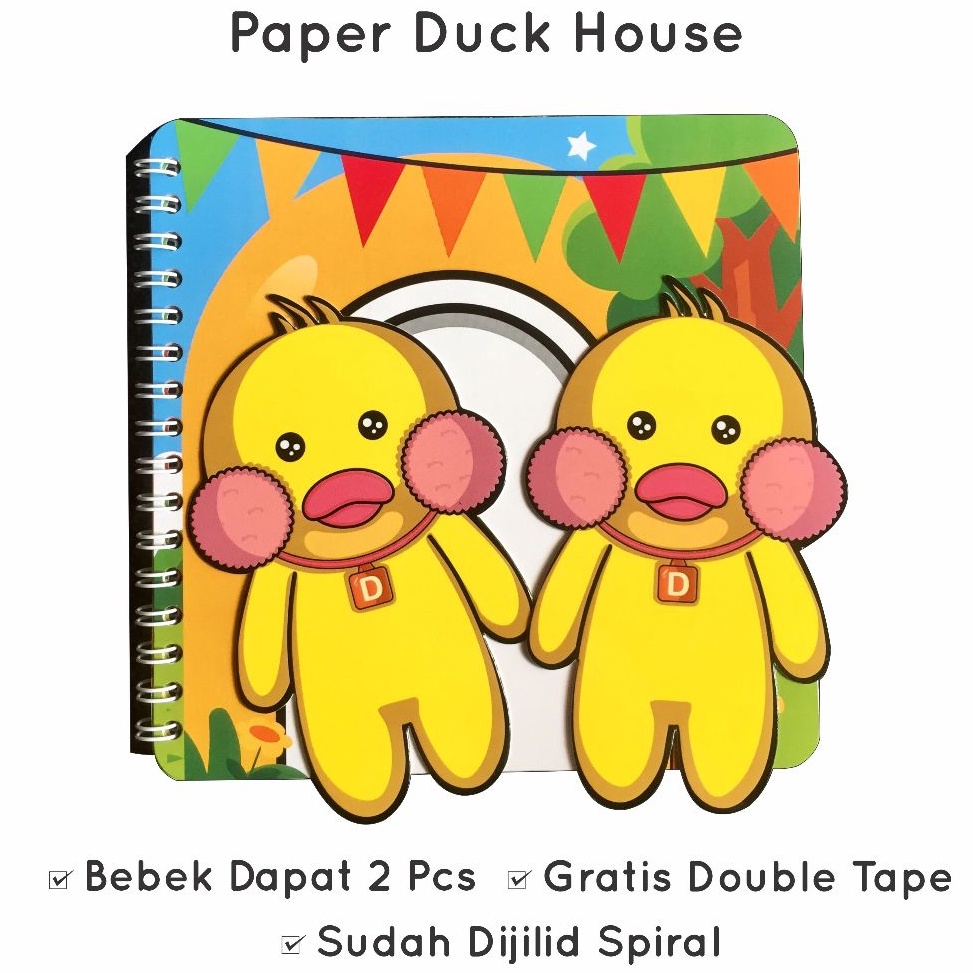 ART K32D Paper Duck House Mainan Anak Edukatif Rumah Bebek Kertas