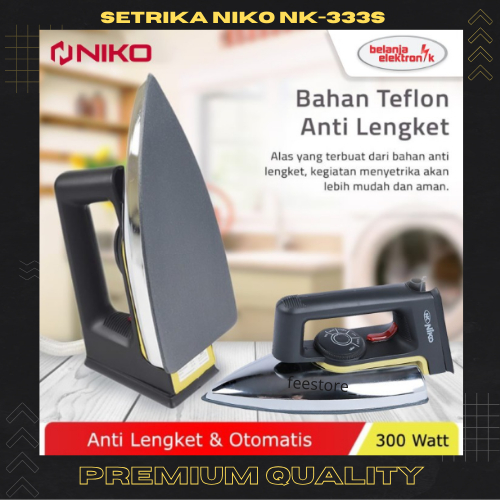 Setrika Niko ,  Gosokan Niko , NIKO NK-333S Setrika Listrik Dry Iron NK 333 S Gosokan Baju