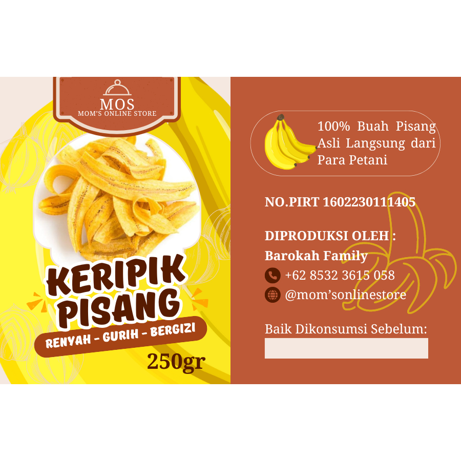 

MOS Keripik Pisang Asin Gurih 250Gr