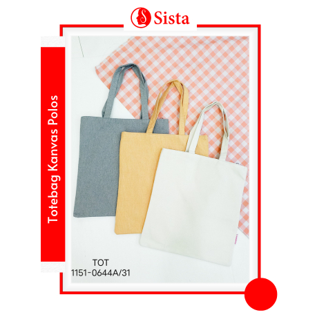 Totebag Kanvas Blacu Polos Bahan Premium Tebal Tas Media Ecoprint