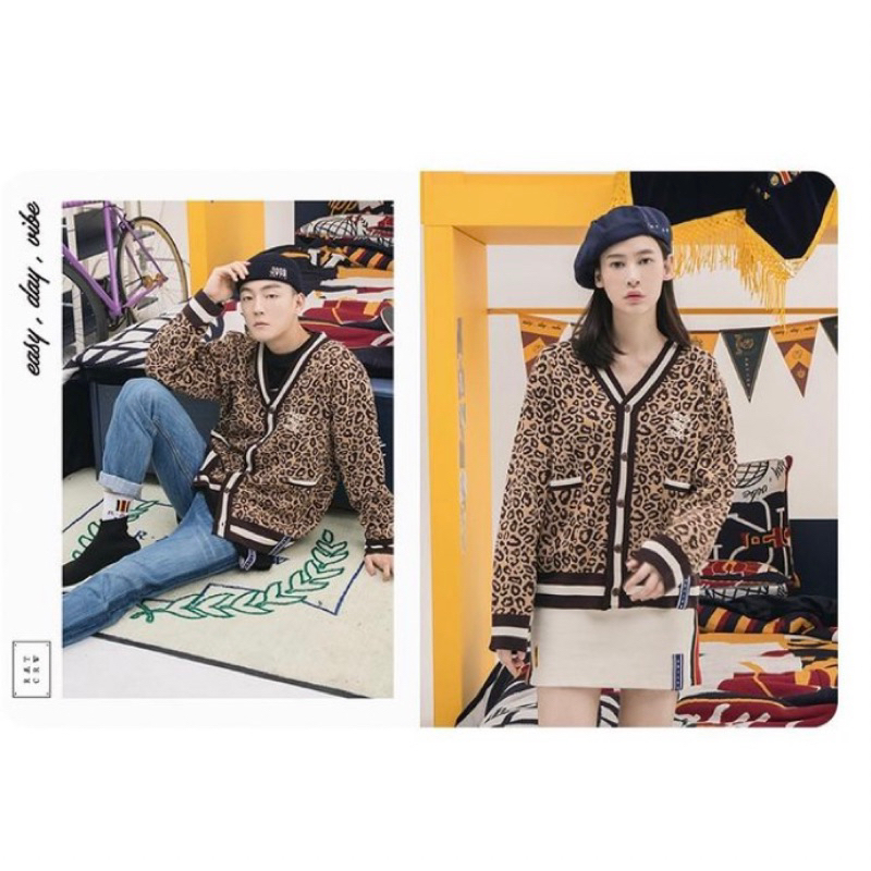 Romantic Crown Cardigan Rajut Leopard