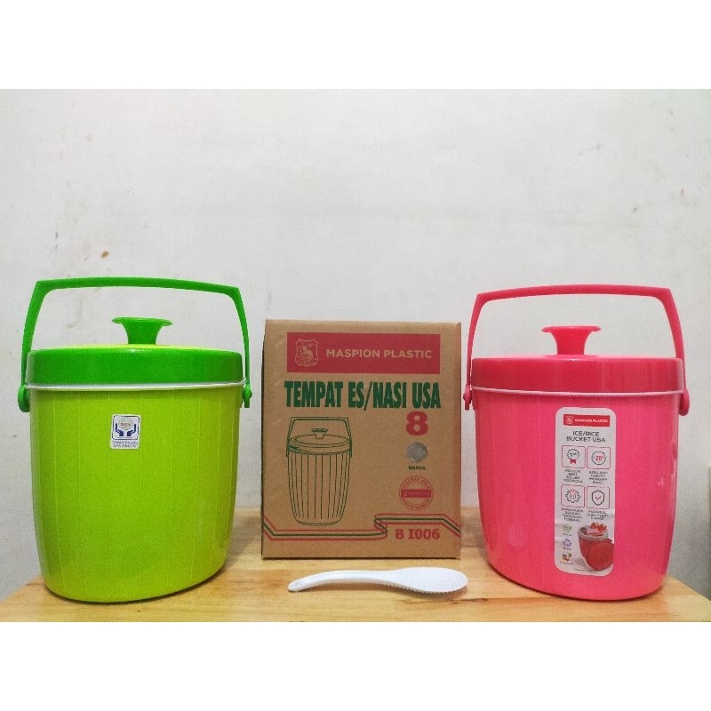 Termos Nasi Es Maspion USA 8 Liter / Termos Nasi Maspion Kecil / Ice Bucket Maspion / Rice Bucket 8 