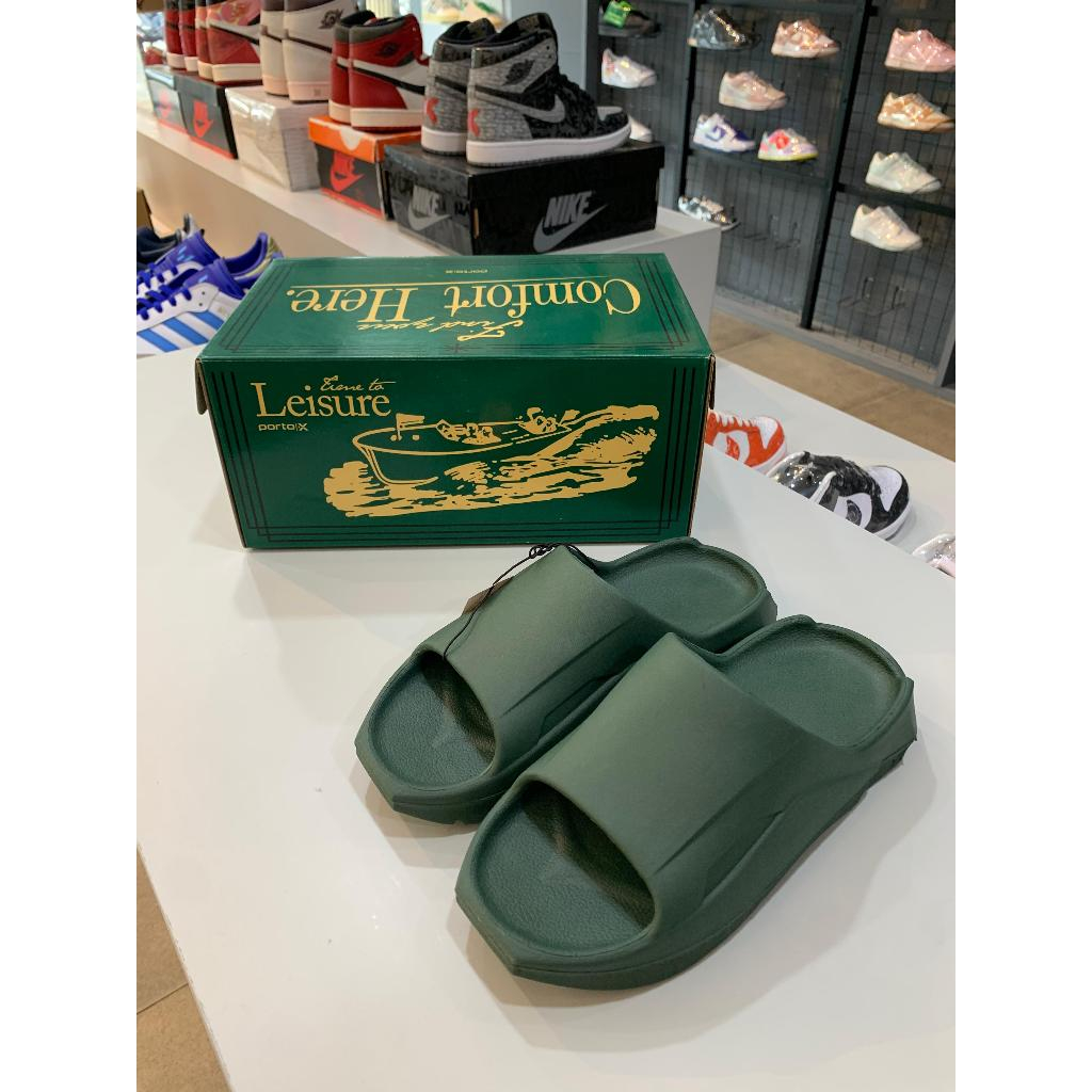 Porto X Sandals Sendal Alas Kaki - Ludwig Forest Green Slides