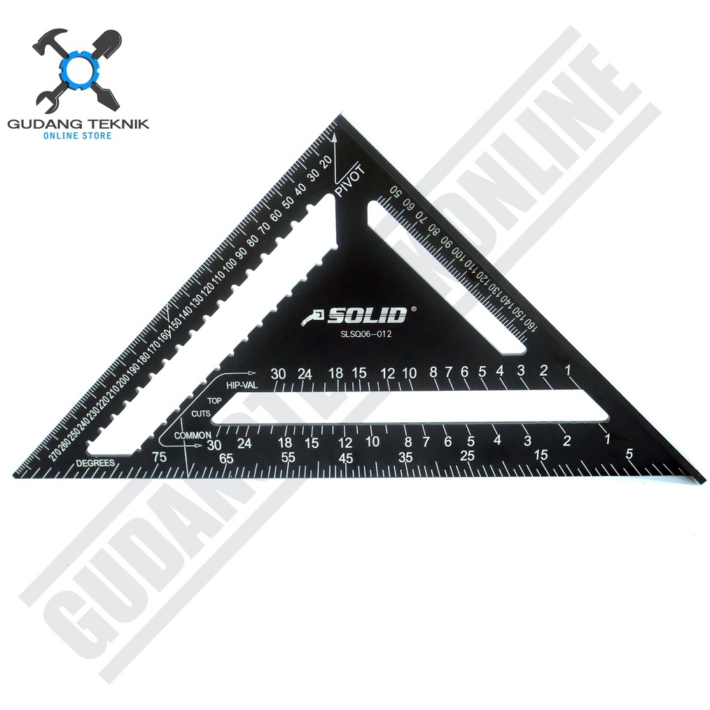 

Penggaris Siku Sudut 12 SOLID SLSQ612 Siku Sudut Derajat Penggaris 12 Inch Angle Square SOLID ART C3W9