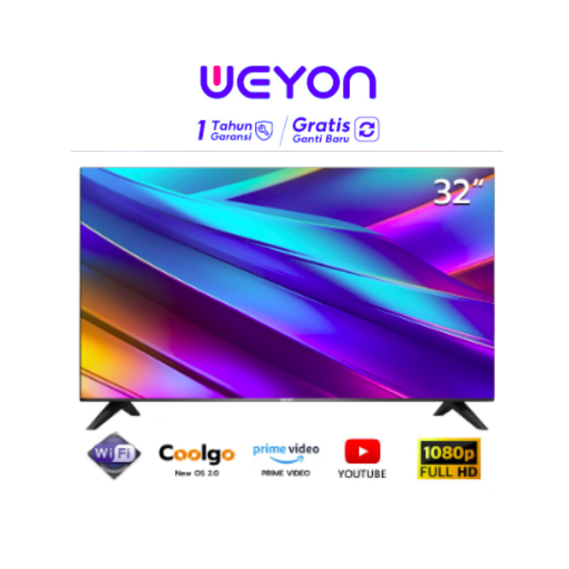 [Android 11 Pack kayu]  WEYON ANIMAX TV 32 inch SMART TV Youtube Android 11.0 | COOLITA Garansi 1 Ta