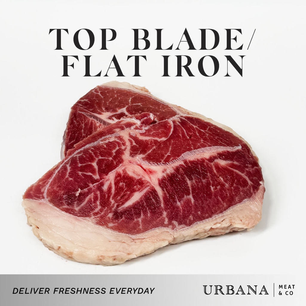 

Top Blade Steak/Flat Iron Steak - Daging sapi fres, premium, import US Prime