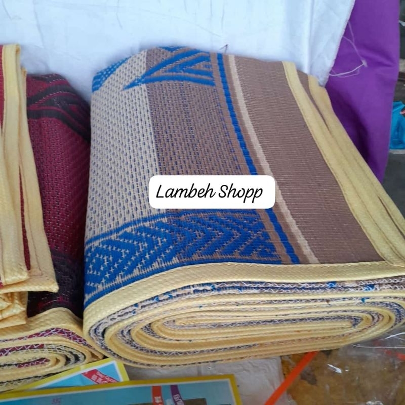 TIKAR TENUN PLASTIK 3*3M /Tikar lipat Jepang /  TIKAR 3 LIPATAN / TIKAR PIKNIK BATAM