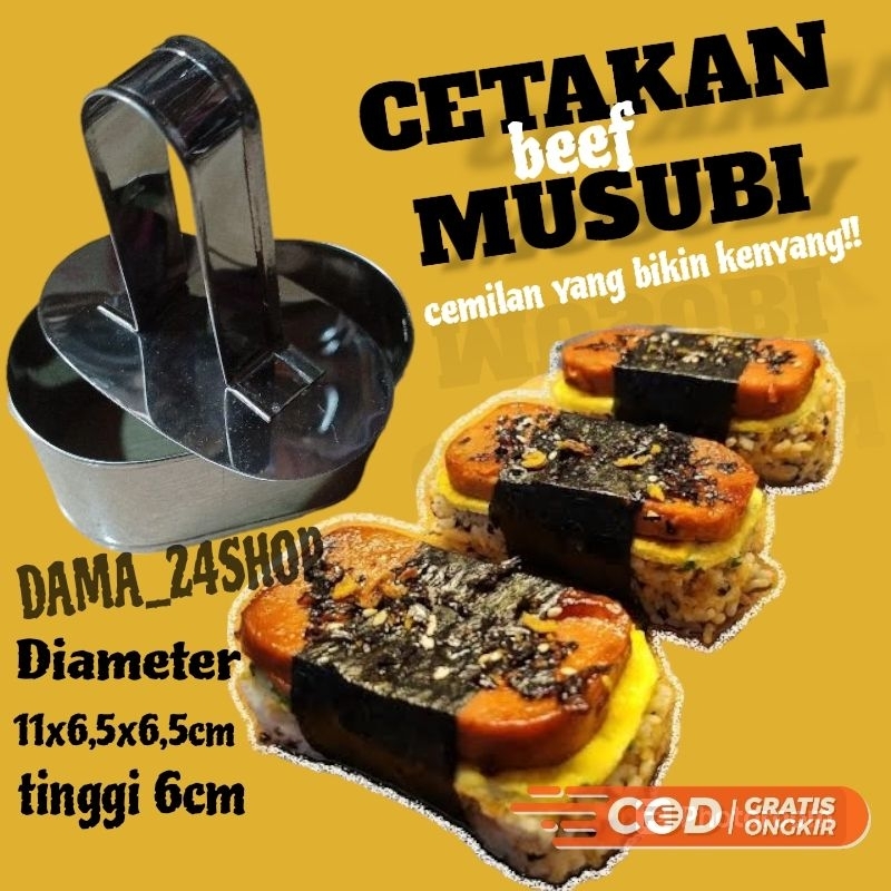 TERBARU VIRAL Satu set Cetakan beef musubi maker / cutter musubi onigiri / alat cetak makanan beef m