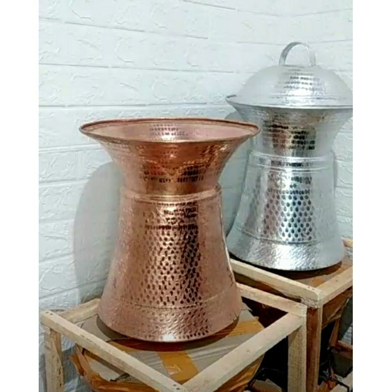 Seeng tembaga tinggi 35cm gratis tutup panci almunium