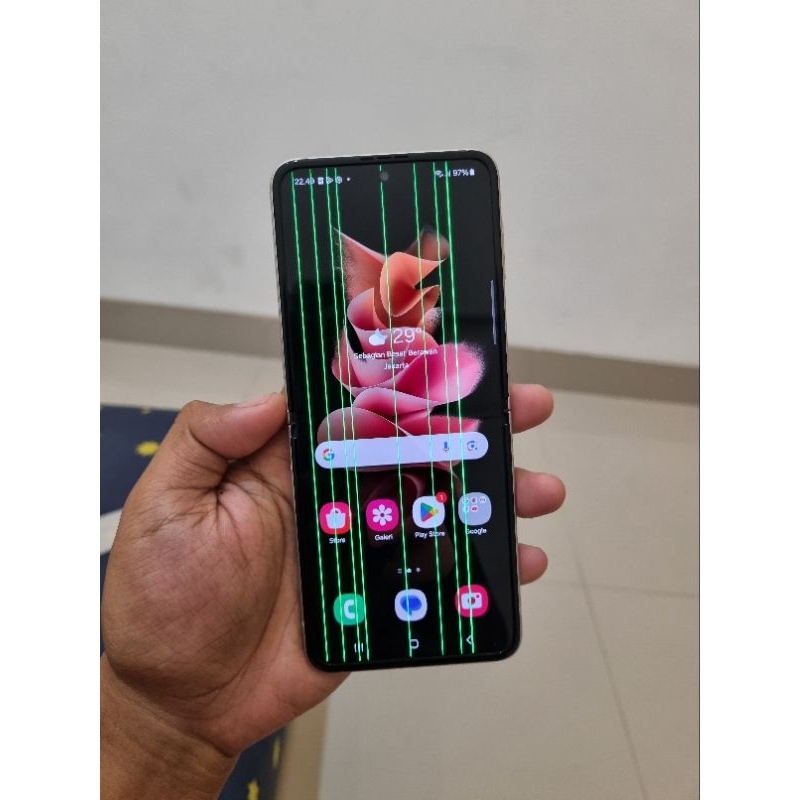 Handphone Hp Samsung Z Flip 3 5G 8/256 Second Seken Bekas Murah