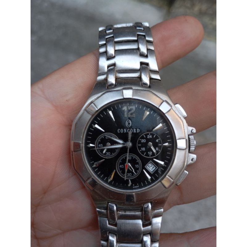 jam tangan concord chronograph second non original