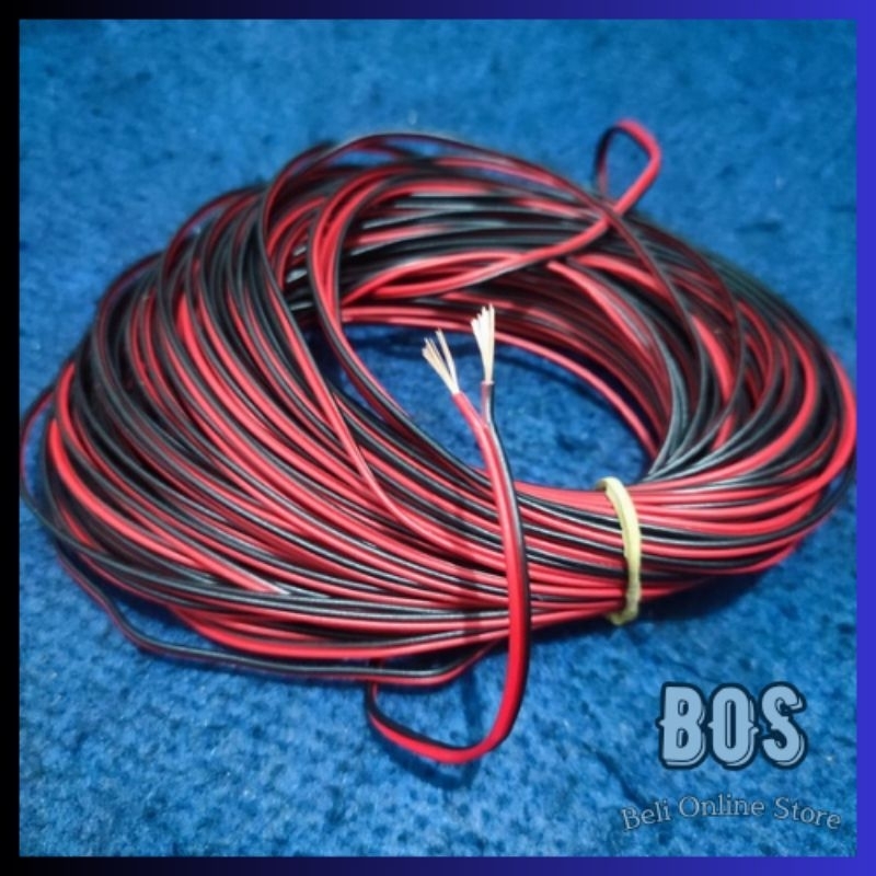 Kabel Merah Hitam Awg24 Serabut Full Tembaga