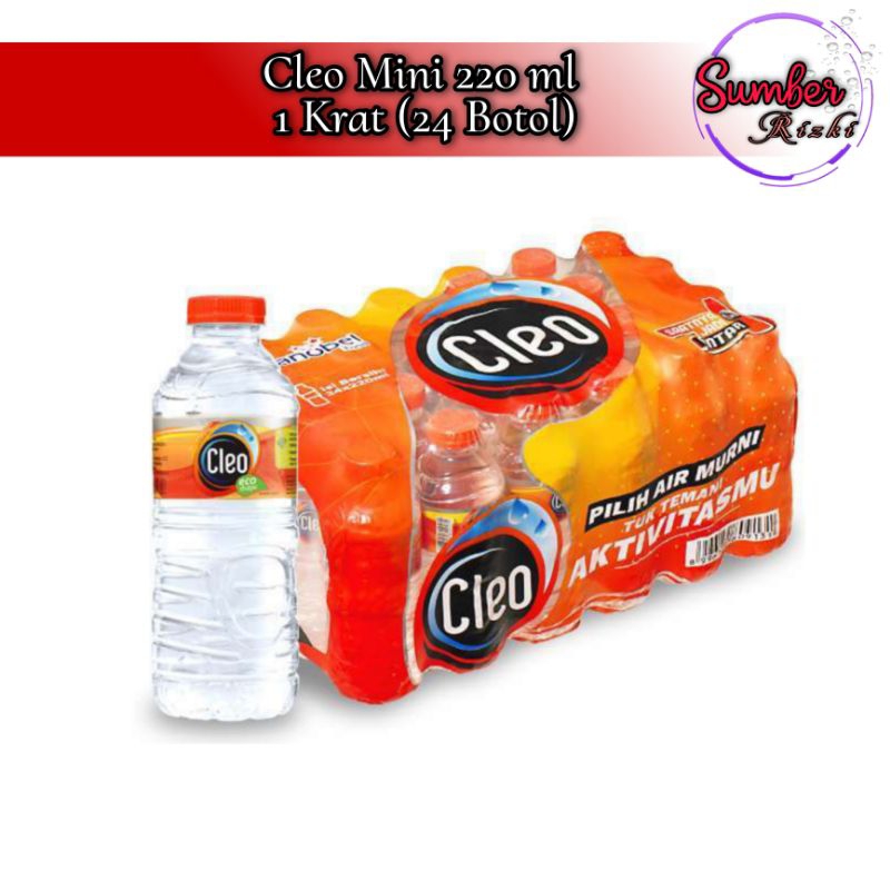 

Cleo Mini 220ml 1 Krat isi 24 Botol Air Murni Cleo