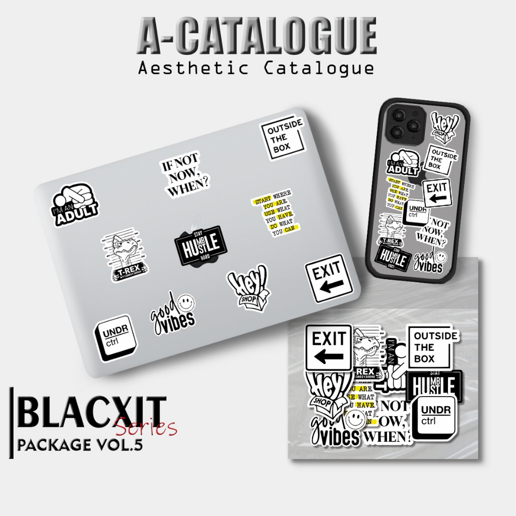 

STICKER CASE HANDPHONE LAPTOP TUMBLR BUJO AESTHETIC HYPEBEAST SNEAKERS SKATEBOARD || BLACXIT