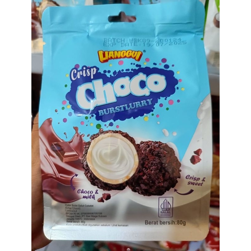 

LIANGGUI crispy choco burstlurry 80gr choco milk/coconut/strawberry