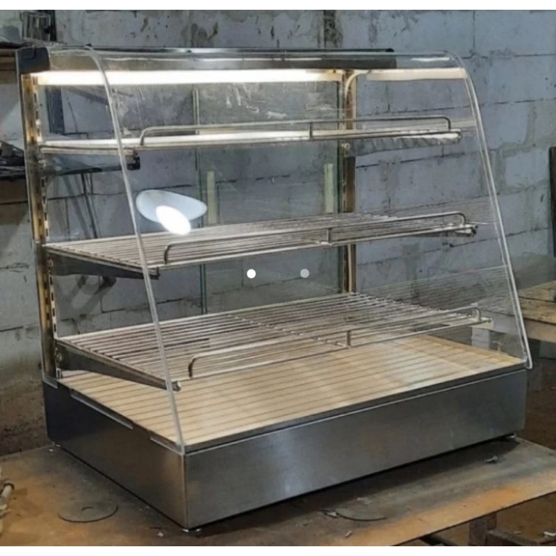 Etalase chicken display stainless  / food warmer stainless / showcase warmer stainless