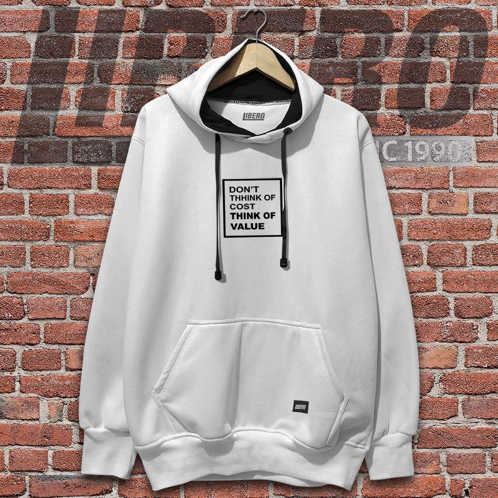 Hoodie Distro Pria Wanita Popsitive Warna Putih Switer Hudie Unisex Murah Cowok Cewek Original Brand